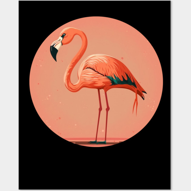 Pink Flamingo Artwork, Love Flamingos Wall Art by logiamerch
