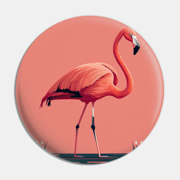 Pink Flamingo Artwork, Love Flamingos Pin by logiamerch