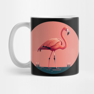 Pink Flamingo Artwork, Love Flamingos Mug