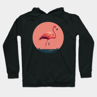 Pink Flamingo Artwork, Love Flamingos Hoodie