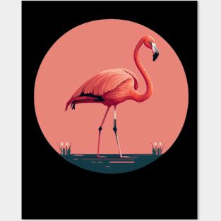 Pink Flamingo Artwork, Love Flamingos Posters and Art