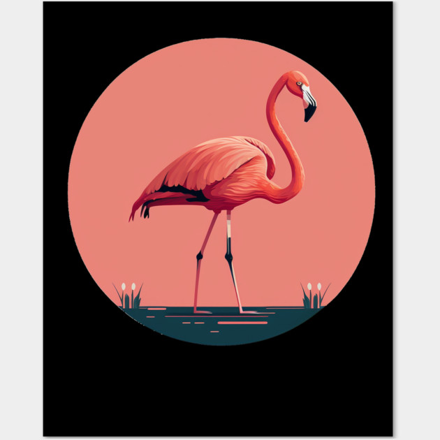 Pink Flamingo Artwork, Love Flamingos Wall Art by logiamerch