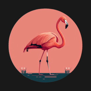 Pink Flamingo Artwork, Love Flamingos T-Shirt