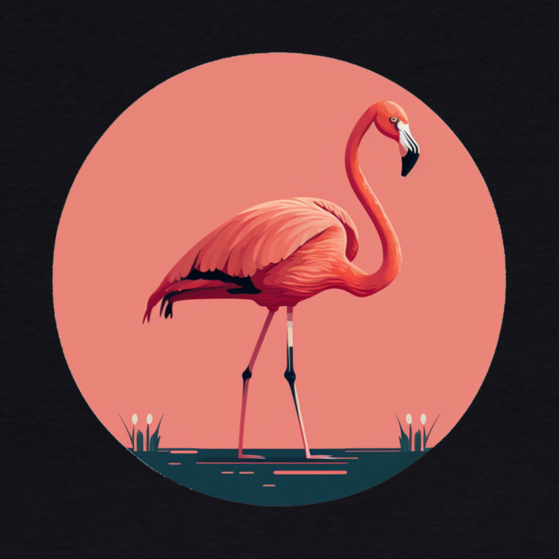 Pink Flamingo Artwork, Love Flamingos by logiamerch