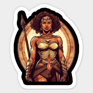 African Queen, Afro Female Warrior, Black History Magnet