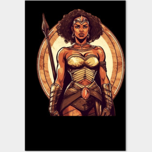 African Queen, Afro Female Warrior, Black History Posters and Art