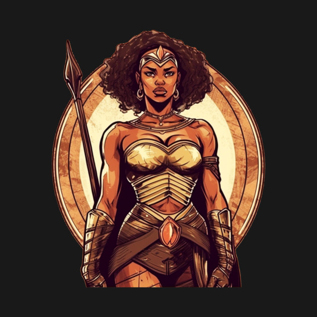African Queen, Afro Female Warrior, Black History by logiamerch
