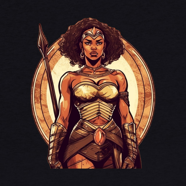 African Queen, Afro Female Warrior, Black History by logiamerch