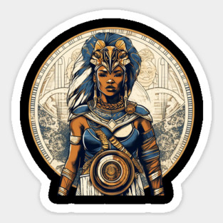 African Queen, Afro Female Warrior, Black History Magnet