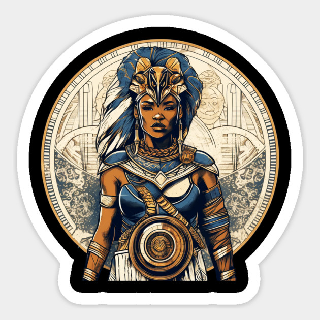 African Queen, Afro Female Warrior, Black History Magnet by logiamerch