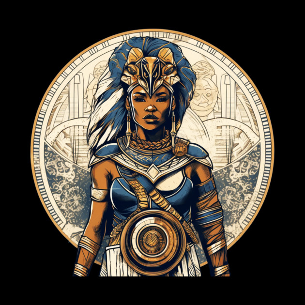 African Queen, Afro Female Warrior, Black History by logiamerch