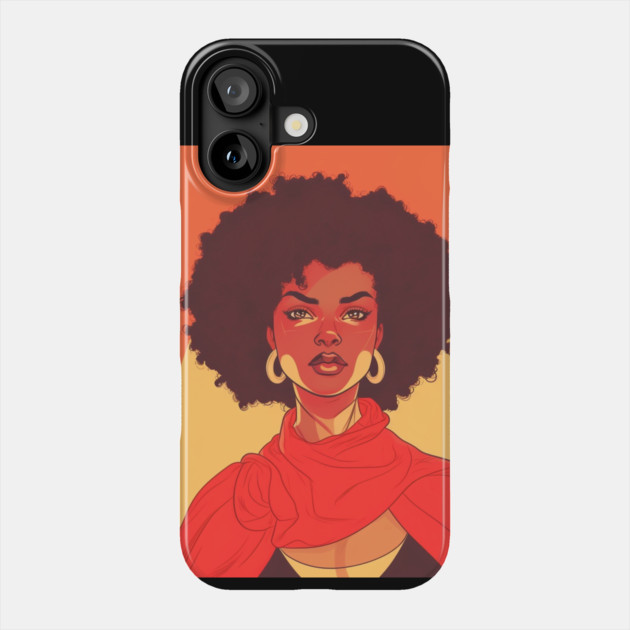 African Queen, Afro Superhero, Female Warrior, Black History Phone Case by logiamerch