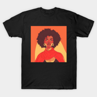 African Queen, Afro Superhero, Female Warrior, Black History T-Shirt