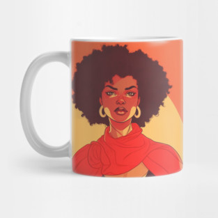 African Queen, Afro Superhero, Female Warrior, Black History Mug