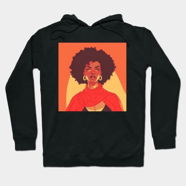 African Queen, Afro Superhero, Female Warrior, Black History Hoodie by logiamerch