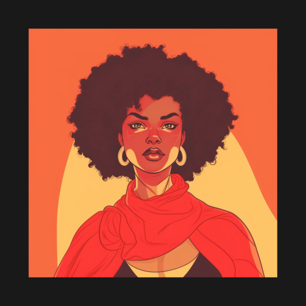 African Queen, Afro Superhero, Female Warrior, Black History by logiamerch