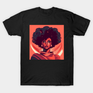 African Queen, Afro Superhero, Female Warrior, Black History T-Shirt