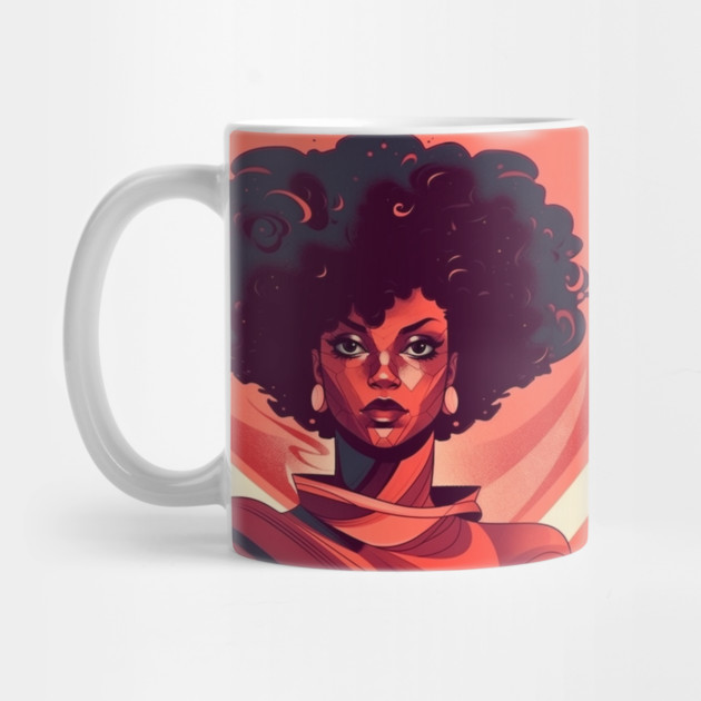 African Queen, Afro Superhero, Female Warrior, Black History by logiamerch