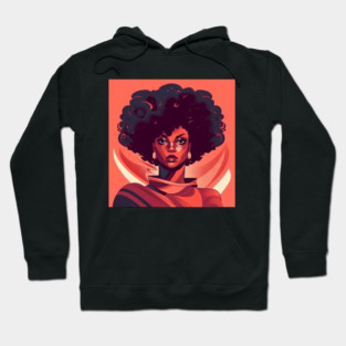 African Queen, Afro Superhero, Female Warrior, Black History Hoodie