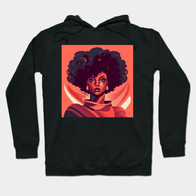 African Queen, Afro Superhero, Female Warrior, Black History Hoodie by logiamerch