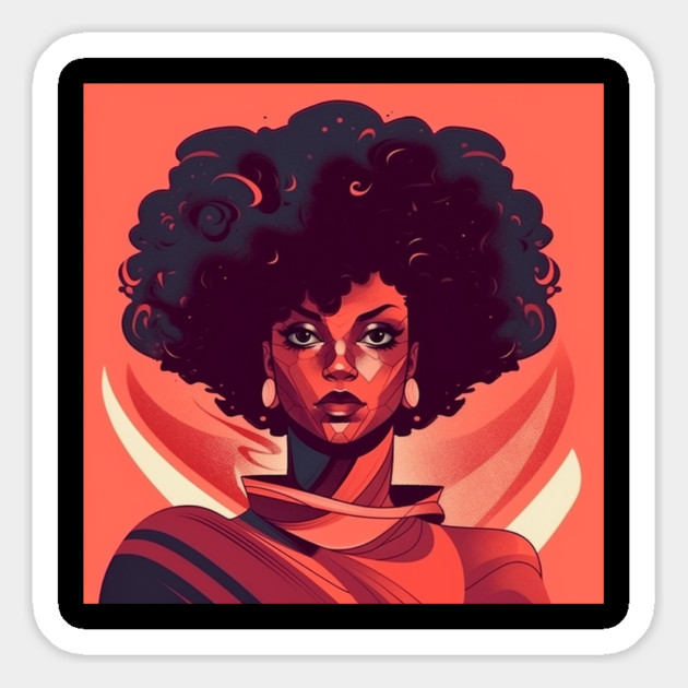 African Queen, Afro Superhero, Female Warrior, Black History Magnet by logiamerch