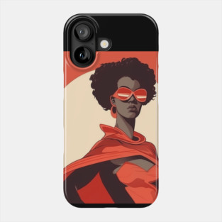 African Queen, Afro Superhero, Female Warrior, Black History Phone Case
