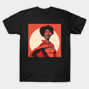 African Queen, Afro Superhero, Female Warrior, Black History T-Shirt