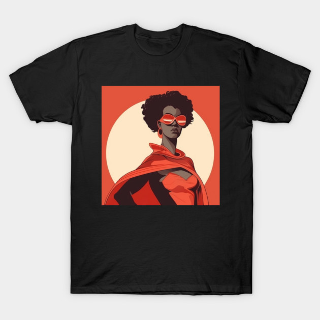 African Queen, Afro Superhero, Female Warrior, Black History T-Shirt by logiamerch