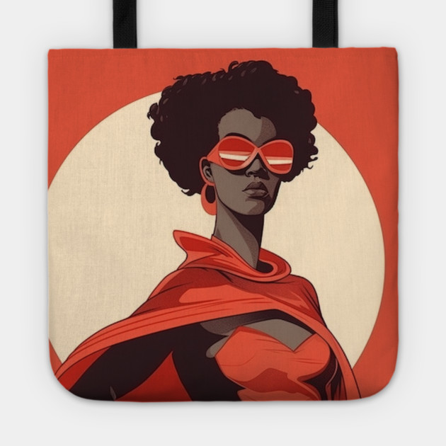 African Queen, Afro Superhero, Female Warrior, Black History Tote by logiamerch
