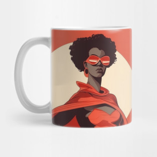 African Queen, Afro Superhero, Female Warrior, Black History Mug