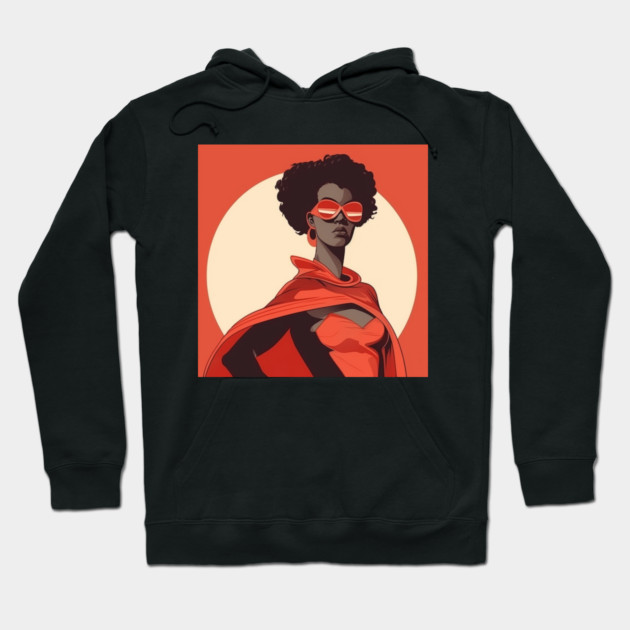 African Queen, Afro Superhero, Female Warrior, Black History Hoodie by logiamerch