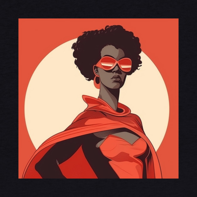 African Queen, Afro Superhero, Female Warrior, Black History by logiamerch