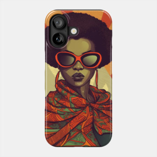 African Queen, Afro Superhero, Female Warrior, Black History Phone Case