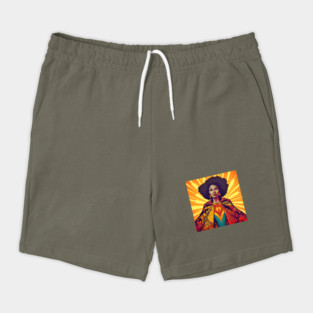 African Queen, Afro Superhero, Female Warrior, Black History Shorts