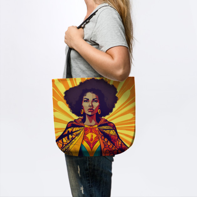 African Queen, Afro Superhero, Female Warrior, Black History by logiamerch