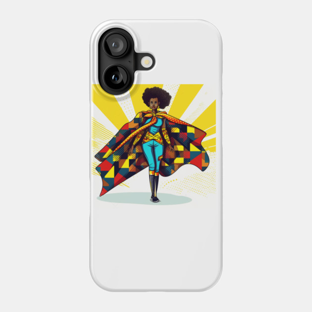 African Queen, Afro Superhero, Female Warrior, Black History Phone Case by logiamerch