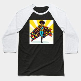 African Queen, Afro Superhero, Female Warrior, Black History Baseball T-Shirt