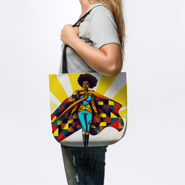 African Queen, Afro Superhero, Female Warrior, Black History by logiamerch