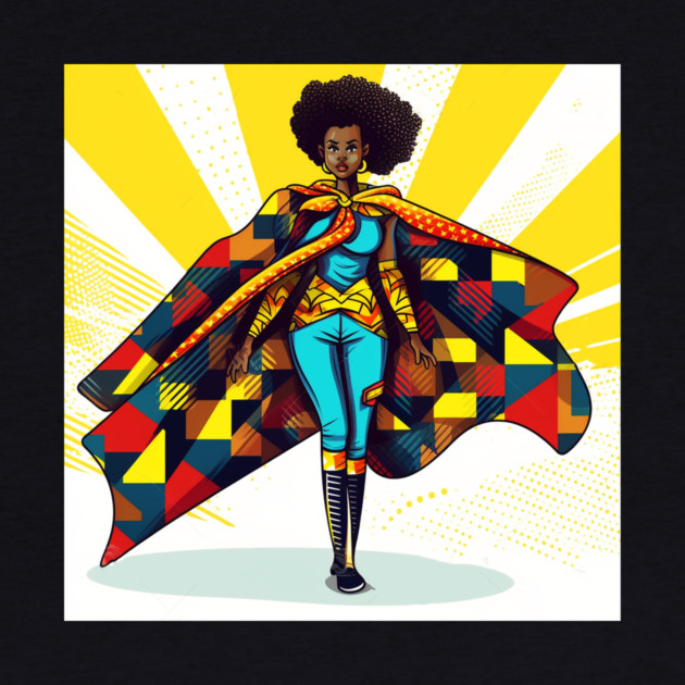 African Queen, Afro Superhero, Female Warrior, Black History by logiamerch
