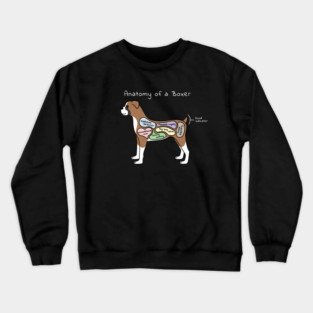 Anatomy Of A Boxer Dog Crewneck Sweatshirt