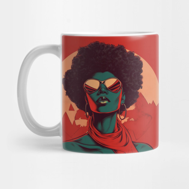 African Queen, Afro Superhero, Female Warrior, Black History by logiamerch