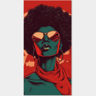 African Queen, Afro Superhero, Female Warrior, Black History Posters and Art