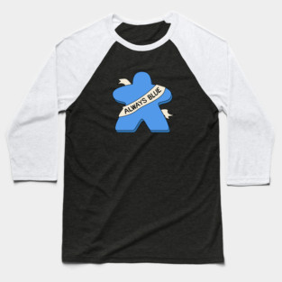 Always Blue Meeple Board Game Baseball T-Shirt