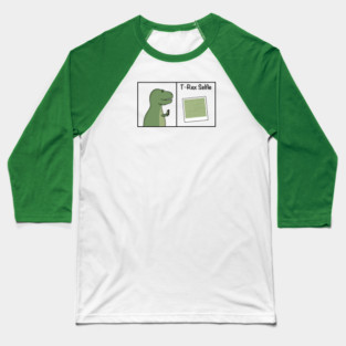 T-Rex Selfie Baseball T-Shirt
