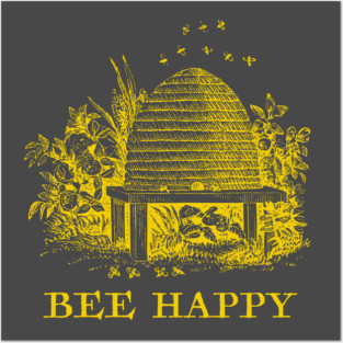 Bee Happy Posters and Art