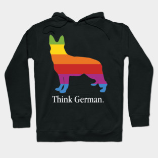 Think German Shepherd - Dog Lover Dogs Hoodie