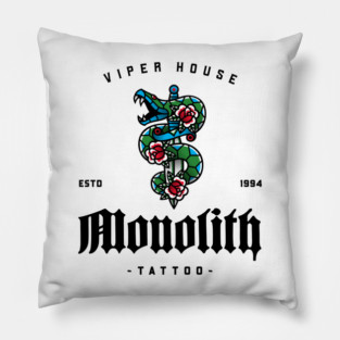 Viper House Tattoo Shop Urban Streetwear Pillow