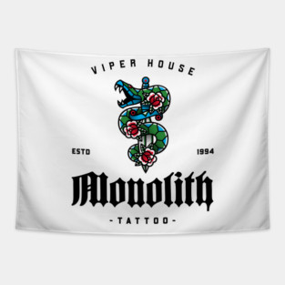 Viper House Tattoo Shop Urban Streetwear Tapestry