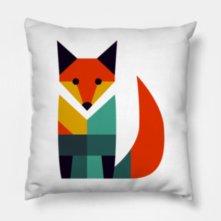 Mid Century Geo Fox Pillow