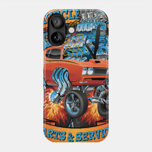 Classic Sixties Muscle Car Parts & Service Cartoon Phone Case